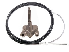 Rotary steering helms & cables